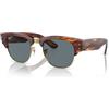 RAY-BAN Occhiali da sole unisex 0RB0316S 954/3R Striped Havana 53/21/145, Avana a righe/Blu scuro Polarizzato, 53 mm