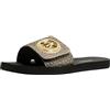 Michael Kors Sandali infradito Mk Charm Slide per donne, Oro, 4.5 UK