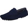 Jamron Uomo Pelle Scamosciata Penny Mocassini | Fodera in Pelle Traspirante, Tacco Piatto, Scarpe da Guida, Slip-On, Taglie Plus, Casual & Elegante