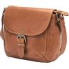 DRAKENSBERG Borsa a tracolla da donna Solana, molti scomparti, in pelle di bufalo, 3 l, marrone cognac DR00472