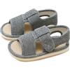 Generic Scarpe da Casa Estive per Donna, Sandali a Strappo Regolabile, Soletta in Lino Traspirante, Suola in Gomma Antiscivolo, per Anziani Women Gray 40