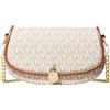 Michael Kors Mila Medium Signature Logo Messenger Bag Vanilla