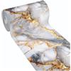 emmevi Tappeto Cucina Gomma Stampato Alta Risoluzione HD Antimacchia Antiscivolo 51x270 Marmo Venato Oro