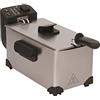 Tarrington House FR2200E - Friggitrice rimovibile, base antiscivolo, 3 l, in acciaio INOX, 22,5 x 40,5 x 21 cm, colore: Argento