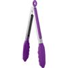 U-Taste Pinza da Cucina in Silicone, resistente a 315°C, 23cm, Viola | Punte in Gomma Antiaderente ben Sigillate e Manico in Acciaio Rivestito in Silicone e Bloccaggio Liscio