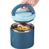 Generic Contenitore termico per il pranzo, 630 ml, in acciaio inox | Contenitore termico per il pranzo, per scuola, ufficio, viaggi, campeggio, picnic, zaino in spalla