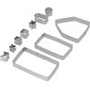 HERCHR Set di stampini per biscotti con casetta di pan di zenzero 10 pezzi, kit di stampi per biscotti per biscotti in casa di Natale 3D in acciaio inox per decorare una torta fondente per le feste Strumenti