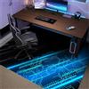 Highdi Grande Tappeto Sedia Ufficio Gaming, Antiscivolo Tappeto per Sedia con Ruote, Stile Giochi Antigraffio Tappetino Protettivo del Pavimento per Parquet e Piastrelle (Blu,120x140cm)