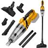 Roadtime Aspirapolvere a batteria, compatibile con batteria Dewalt da 20 V (senza batteria), 10000 Pa portatile, con 4 ugelli e contenitore per polvere da 0,75 l, per pavimenti in legno duro, tappeti, peli di