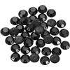 sourcing map 100 perline rotonde con retro piatto da cucire, 10 mm, in cristallo trasparente, con foro, per artigianato, abbigliamento, decorazioni, colore: nero
