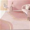 AUWUUA Tappeto per camera da letto rosa per bambina 70x140 cm Tappeto moderno con decorazioni nordiche per soggiorno, grande tappetino antiscivolo lavabile per camera da letto e guardaroba