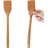 UPTALY 2 tornitori in legno sottili per frittata (27 cm x 4,5 cm), spatola in legno smussata a 15 gradi, per padella piccola e mini padella antiaderente, tornitore da cucina per uova fritte
