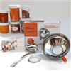megusta!® set per conserve 3 pezzi | imbuto in acciaio inox | per marmellata, succo di cetriolo, olio | mestolo in acciaio inox | setaccio fine | + etichetta per barattoli da conserva