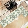 Highdi Tappeto Cucina Assorbimento Olio, Reticolo Geometrico Antiscivolo Tappeto Passatoia Cucina, Tappeto Cucina Tappeti Runner Tappeto Corridoio per Ingresso Soggiorno Bagno (Verde,50x150cm)