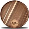 com-four® Vassoio in Legno di Acacia Ø 40 cm, Vassoio da Servizio | Tagliere Decorativo Artigianale - Piatto per Snack - Formaggi - Salumi