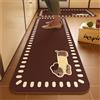 Highdi Tappeto Cucina in Diatomite, Stampa Bassotto Passatoia Cucina Antiscivolo, Tappeti Runner Lavabile Assorbimento, Tappetino per Doccia per Ingresso Bagno Camera da Letto (Giallo,60x120cm)