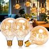 Aigostar Lampadina LED Vintage E27 G95 1.2W, Luce Calda 2500K, 50 Lumen, Globo Filamento in Rame Decorativa Edison Retrò, Non Dimmerabile, Confezione da 3
