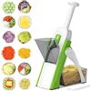 Generico Darma Shop Mandolina da Cucina Multifunzione Affettatrice Manuale Verdure Frutta con Contenitore, Lama Regolabile per Julienne, Insalate, Patatine Fritte