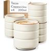 Cosumy Set 4 Tazze Cappuccino Beige - Tazzine Caffe Particolari 200 ml