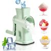 FainFun Tritaghiaccio, FainFun Macchina Ghiaccio Casa con Doppia Lama a 45° e Ventose Antiscivolo, Macchina Granita Efficiente per Granita, Cocktail, Caffè Freddo e Campeggio