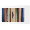 HOME ZEN HOUSEHOLD LINEN Tappeto bagno cucina camera da letto cotone art.kilim con frange lavabile in lavatrice fantasia etnico colorato (55x140 cm, Disegno 1- Rombo arancio)