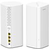Tenda Sistema Mesh WLAN Tenda Nova MX12 - Wi-Fi 6 Dualband AX3000 - Set Mesh - consigliato per case con 1-2 camere da letto - 6 porte Gigabit - Sostituisce router e ripetitori - Controllo tramite app - Confezione da 2