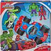 Hasbro Playskool Marvel Super Hero Action Ride Avventuroso Hulk e Spider-Man