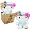 SANRIO Peluche Hello Kitty 27 cm doctor blu con fiocco rosa
