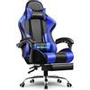 GTPLAYER Sedia da gaming GTPLAYER, sedia da ufficio, sedia ergonomica per computer, sedia da gaming con supporto lombare massaggiante, poggiapiedi e poggiatesta