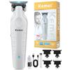KEMEI 2299 Tagliacapelli professionale per uomo Tagliacapelli senza fili, Zero Gap T Blade Barba Trimmers, Tagliacapelli Barbiere Ricaricabile, Trimmer Grigio