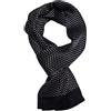 UK_Stone - Sciarpa da uomo, 100% seta pura, motivo classico vintage, doppio strato stampato, #3 nero, Taglia unica
