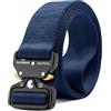 Fairwin Cintura elastica intrecciata uomo donna tessuto regolabile, Blu, 2XL : 117-127 cm / 46-50″ Taille (Longueur 135 cm)