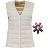 TienNew Gilet Piumino Smanicato Donna Leggero Gilet Piuma Donna Giubbotto Giubbino Smanicato Donna Piumini Giacca Gilet Piumino Puffer Piume Senza Maniche Donna Invernali Down Vest