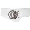 SYMOL Cintura Elastica Donna Cinture Elasticizzata Larga 6mm Cinturone in Pelle 65cm-160cm Cinta Elegante Vita Alta Donna per Abiti Cappotti.(Bianco,90cm(Girovita 85cm-105cm))