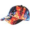 Hip Hop Honour Berretto da bambino arancione blu originale Fire NY Baseball da 7 a 11 anni - ragazzo