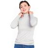 LAPASA Donna Maglia Termica Collo a Lupetto L87 - Abbigliamento Termico Traspirante a Maniche Lunghe Fodera in Pile Strato Base Grigio Chiaro (Leggera) XS