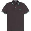 Fred Perry Polo Slim Fit Twin Tipped M3600, grigio, M