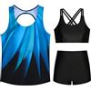 BIKETAFUWY Tankini - Costume da bagno da donna, 3 pezzi, taglia grande tankini da donna, a vita alta, da donna, a vita alta, con pantaloncini e pantaloni corti e canotta da donna