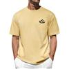 TOMEEK Magliette Uomo Manica Corta Oversize T-Shirt,100% Cotone T Shirt Girocollo Estive Maglietta Casual Tshirt Moda Vintage Stampa Relaxed Fit Top(Cachi,M)