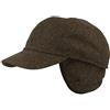 Hut Breiter Cappellino da baseball invernale da uomo, cappello da baseball con protezione per le orecchie pieghevole, in lana con design a spina di pesce e fodera trapuntata