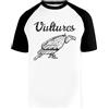Hopestly Vultures New Wave Punk Rock Maglietta da Baseball Unisex da Donna Uomo Bianca Girocollo Maniche Corte Cotone Organico Tee T-Shirt Unisex White