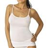 Ma.Re Set 2 canotte donna top puro cotone makò spallina sottile liscia Ma.Re (7/XXL, Bianco)