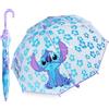 Disney Ombrello Pioggia a Cupola - Stitch Frozen Trasparente per Bambina, Antivento Anti UV Stitch Gadget & Frozen Originali (Multicolore )