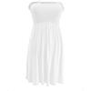 SXME MIGHT SAY Top da donna con spalle scoperte, elasticizzato, tinta unita/stampato, senza spalline, a fascia, taglie forti, bianco, 40-58