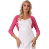 Allegra K Cardigan Donna Top con Bolero a Maniche Lunghe Semitrasparenti Elegante in Vintange