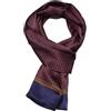 UK_Stone - Sciarpa da uomo 100% seta pura, motivo vintage classico, doppio strato stampato, One Size