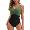 UMIPUBO Costume da Bagno Intero Donna Scollo a V Sexy Push Up Costumi da Mare Interi Curvy Controllo della Pancia Cross Costumi Un Pezzo Spiaggia Beachwear