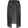 WERFORU - Cintura da donna con frange in pelle sintetica, moda, con nappa, rock punk, cintura in vita, B-nero, Passt Taillengröße 77-94cm