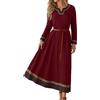 Bauzuoyo Abito da donna medievale vichingo rinascimentale per Halloween, vestito vittoriano, principessa, Curvy, abiti da sera classici per cerimonie, discoteca, cocktail party, Colore: rosso, L