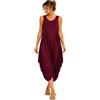 Van Der Rich ® - Abito a Canotta, Stile Abito Bats Down - Donna (Bordeaux, TU)